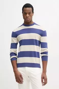 Хлопковый свитер United Colors Of Benetton, темно-синий