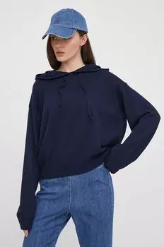 Хлопковый свитер United Colors of Benetton, темно-синий