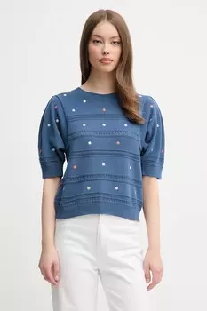 Хлопковый свитер United Colors Of Benetton, темно-синий