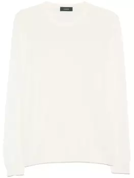 Хлопковый свитер Zanone, белый