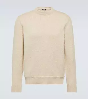 Хлопковый свитер Zegna, Light Beige