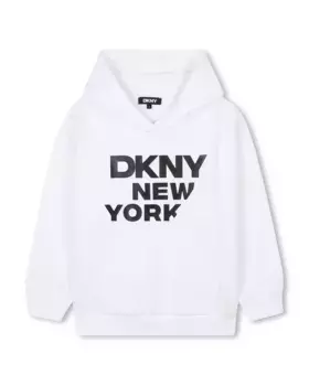 Хлопковый свитшот DKNY, белый