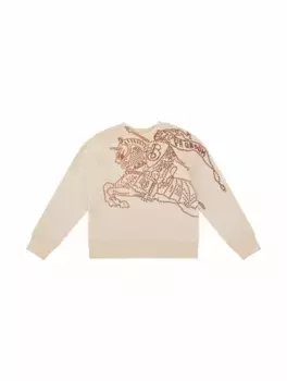 Хлопковый свитшот EKD Burberry, бежевый