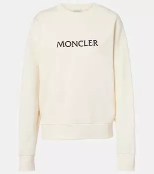 Хлопковый свитшот Moncler, экрю