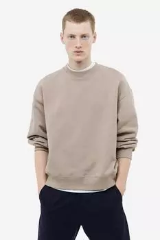 Хлопковый свитшот оверсайз H&M