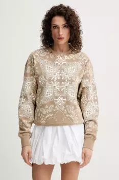 Хлопковый свитшот Pinko, бежевый