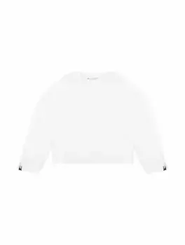 Хлопковый свитшот с лампасами Stella McCartney, белый