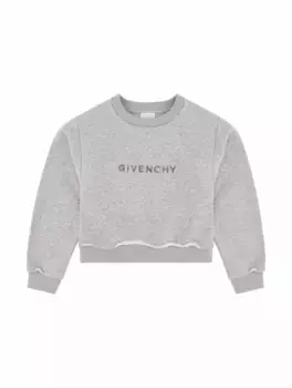 Хлопковый свитшот с логотипом Givenchy, серый