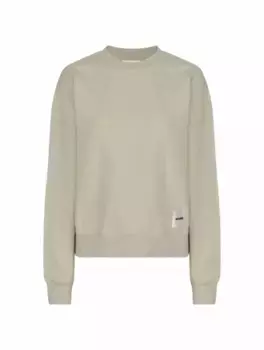 Хлопковый свитшот с логотипом Jil Sander, зелёный