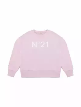 Хлопковый свитшот с логотипом N°21, розовый
