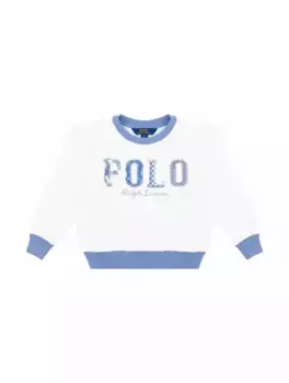 Хлопковый свитшот с логотипом Ralph Lauren, мультиколор