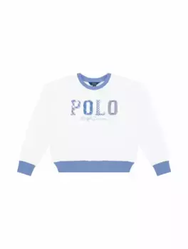 Хлопковый свитшот с логотипом Ralph Lauren, мультиколор