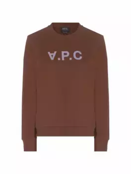 Хлопковый свитшот Viva A.P.C., коричневый