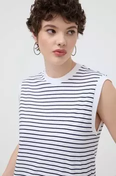 Хлопковый топ Abercrombie & Fitch, белый