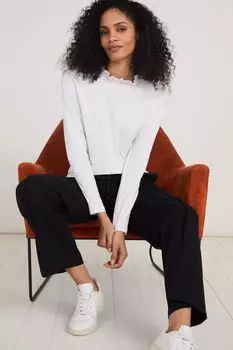 Хлопковый топ Agatha белого цвета Baukjen, белый