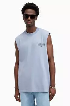 Хлопковый топ AllSaints, синий