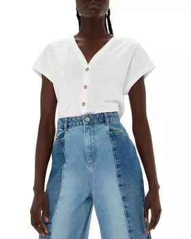 Хлопковый топ Aubrie на пуговицах спереди Whistles