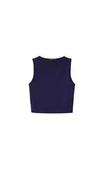 Хлопковый топ без рукавов Stradivarius
