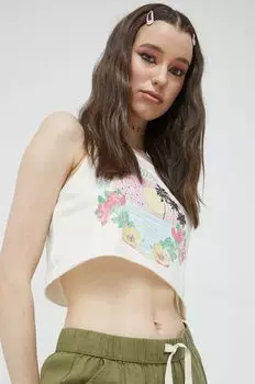 Хлопковый топ Billabong, бежевый