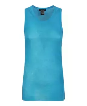 Хлопковый топ бирюзового цвета производства Италии. Avant Toi, синий