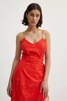 Хлопковый топ Cami Top Never Fully Dressed, красный