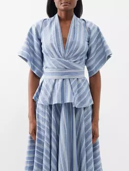 Хлопковый топ dash + beau со съемным болеро E.Stott, синий