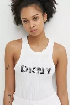 Хлопковый топ Dkny, белый
