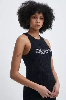 Хлопковый топ Dkny, черный