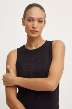 Хлопковый топ Dkny, черный