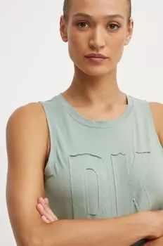 Хлопковый топ Dkny, зеленый