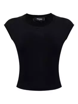 Хлопковый топ DSQUARED2, черный