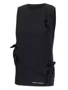 Хлопковый топ Elisabetta Franchi, черный