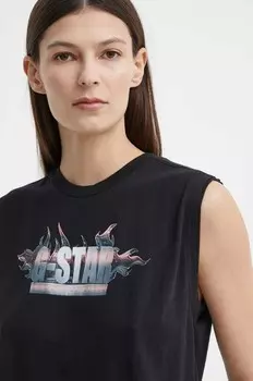 Хлопковый топ G-Star Raw, черный