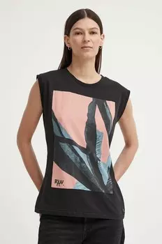 Хлопковый топ G-Star Raw, черный