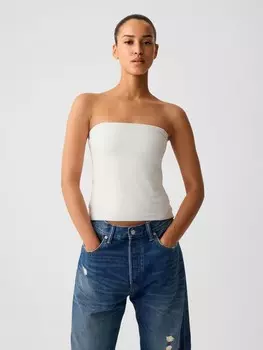 Хлопковый топ Gap, белый