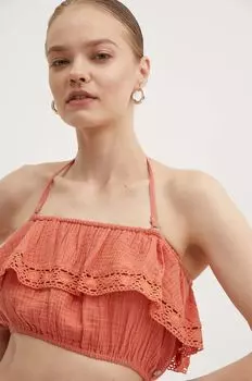 Хлопковый топ GOLDEN TROPICS Roxy, оранжевый