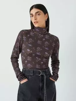 Хлопковый топ Harper с цветочным принтом и воротником-стойкой SOEUR, мульти