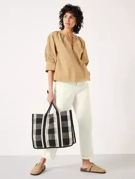 Хлопковый топ Hush Charlee Button, Кофейный