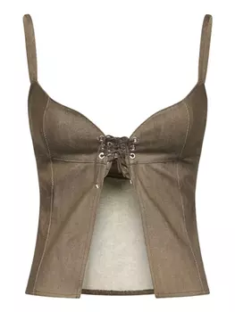 Хлопковый топ Ludovic de Saint Sernin, коричневый