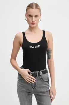 Хлопковый топ Miss Sixty, черный