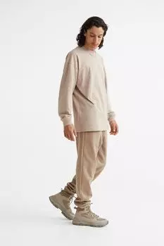 Хлопковый топ оверсайз H&amp;M, светло-бежевый