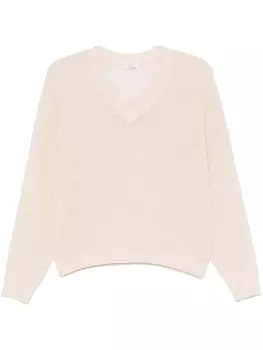 Хлопковый топ Peserico с пайетками, нейтральный