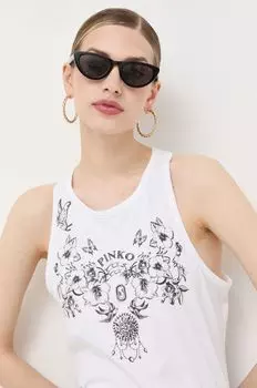 Хлопковый топ Pinko, белый