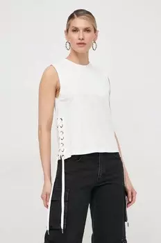 Хлопковый топ Pinko, бежевый