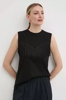 Хлопковый топ Pinko, черный