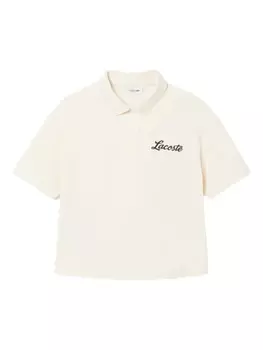 Хлопковый топ-поло Lacoste, белый