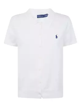 Хлопковый топ-поло Polo Ralph Lauren, белый