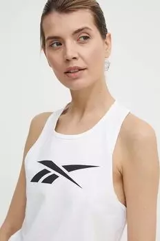 Хлопковый топ Reebok, белый