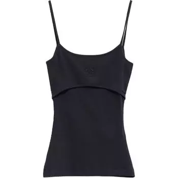 Хлопковый топ с бретельками Anagram Ocean Blue LOEWE, Marine Blue