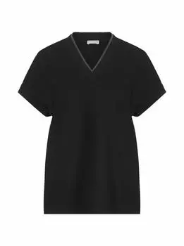 Хлопковый топ с цепью мониль Brunello Cucinelli